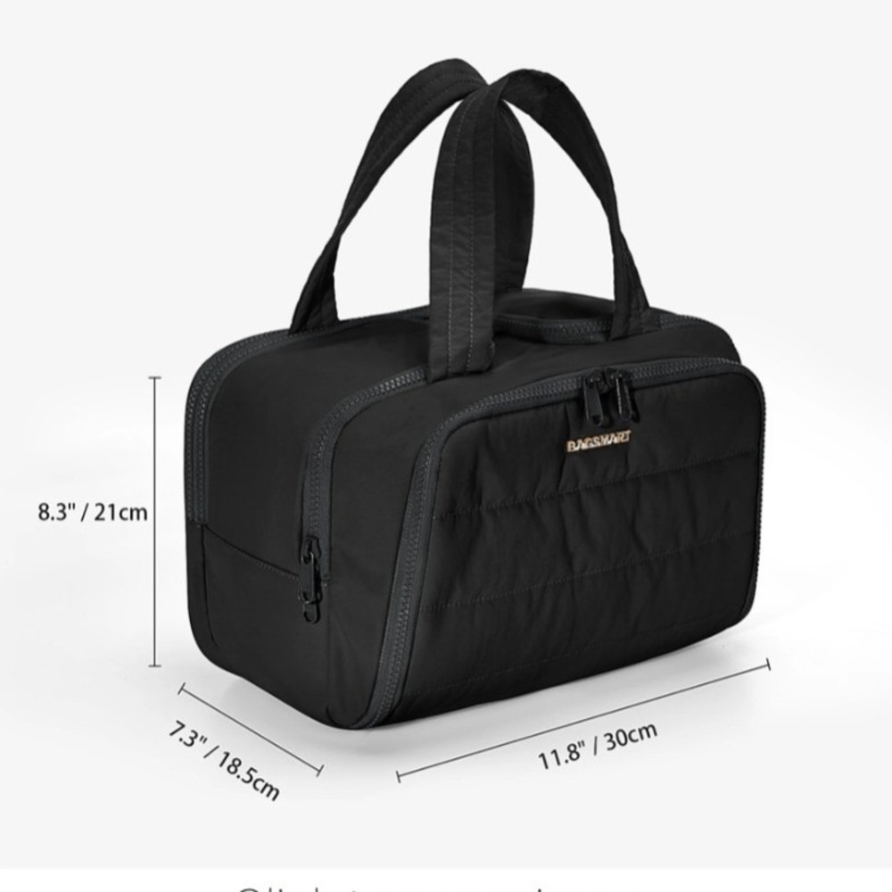 Bagsmart Zora Spacesaver 4-in-1 Multifunctional Toiletry Bag Quilted Black NWT - Picture 7 of 7
